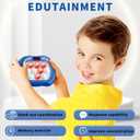 Intoypad Pop Game Light Up Fidget Toy for Kids, 6 Modes LED Screen Quick Push Games Controller Electric Fidget Popper Game Bubble Road Trip Activities Car Games Birthday Gifts Toys for Kids Boys Blue