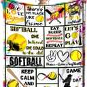 Softball Blanket Ligtweight Cozy Soft Print Flannel Soccer Baseball Throw Blankets for Kids Boys Girls Adults Gifts 50"X40"