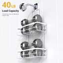 AKTECKE Shower Caddy Hanging Bathroom Organizer: Rustproof Shelf for Inside Shower - No Drilling Racks Over Showerhead - Bath Shelves for Shampoo Soap
