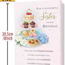 4 x FANCYLUCKY Happy Sister Birthday Card, Funny Birthday Card Gifts for Sister, Gifts Ideas for Women