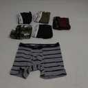 Hanes Boys' Originals Boxer Briefs, Tween Boy Underwear, Cotton Stretch, 6-Pack (Medium, Black/Cargo/Olive Palm/Maroon/Stripe - 6 Pack)