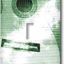3dRose lsp_29267_1 Green Cosmic Guitar Music Instruments Toggle Switch, Multi-Color
