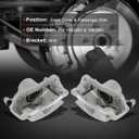 cciyu Front Left & Right Brake Calipers Assembly w/Bracket 19B2660 19B2661 For Acura For ILX,For Honda For Accord/For Civic/For CR-Z/For Fit