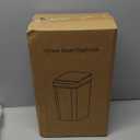 3 Pack Bathroom Trash Can with Lid, 2.5 Gallon Small Slim Trashcan, Automatic Trash Can Touchless, Motion Sensor Waterproof Plastic Trash Bin for Bedroom Kitchen Office Living Room (White)