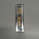 Compatible Galaxy Watch 6 Band Classic 47mm 46mm 44mm 43mm 42mm 40mm Bands, Samsung No Gap Solid Stainless Steel Strap for Men Women 4 5 6 Pro (Gold)