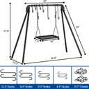 RELIANCER Grill Swing,Campfire Grill Cooking Stand w/8 Hooks & Storage Bag,Cast Iron BBQ Party Swing Grilling Cooking Rack,Outdoor Picnic Camping Cookware Hanging Rack,Collapsible Bonfire Barbecue Set