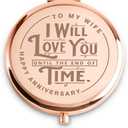 Wife Gifts from Husband, I Love You Personalized Compact Mirror, Basket Stuffers, Romantic Wife Present for Easter Mothers Day Birthday, Anniversary