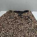 MakeMeChic Women's Plus Size Lace Leopard Print Dress Bell Sleeve Bow Front Dress Mini Party Dresses 3XL