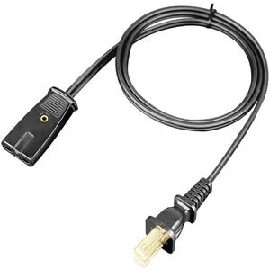 HASMX Percolator Power Cord for Farberware Percolator Coffee Maker Pot Model 138B 142A 142B 142NT, 2pin Cord Black 3ft Length (1-Pack)