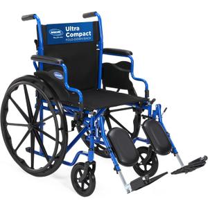 Invacare Wheelchair for Adult, Compact Folding Manual Wheel Chair with Flip-Back & Removable Desk-Length Arms, Fold-Down Backrest, Lightweight Design, Swing-Away Footrests, 300lb Weight Capacity