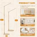 Floor-Standing Crib Mobile Arm,44.5-61 Inches Adjustable Height Natural Beech Wood, Baby Mobile Holder Hanger for Crib/Bassinet/Playpen, Easy Assembly Unisex Nursery Decor