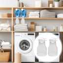 2 Pack Laundry Detergent Dispenser Cup Holder and Drip Catcher for Liquid Laundry & Softener, Laundry Room Organization and Storage, Detergent Bottle Cup Holder with Nozzle Button Switch