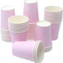 Party Paper Cups [50 Count(Pink)] 8.5 oz, Paper Cups For Weddding,Party(Baby Shower Party,Bachelorette party),Picnic, BBQ, Travel, and Event