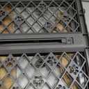 MYPET North States Paws Portable Pet Gate: 26-40" Wide. Pressure Mount. No Tools Needed. Made in USA, 23" Tall, Expandable, Durable Dog Gates for Doorways, Fieldstone Gray
