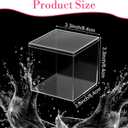12 Pcs Clear Acrylic Plastic Jewelry Box Mini Storage Box Mini Cube Containers with Lids for Candy and Tiny Jewelry(3.3 x 3.3 x 3.3 Inch, Classic Style, Square)