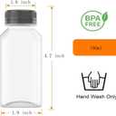 2 x Goiio 5 Pieces 6 Ounce Plastic Juice Bottles, Clear Bulk Beverage Containers, for Smoothies, Juice Milk and Homemade Beverages