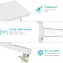 Small Portable Treadmill Walking Pad Desk on Wheels, 32 Inch White Adjustable Height Mobile Rolling Standing Teacher Desks, Couch Sofa Side Laptop Stand Up Table for Bedroom, White (31.5)