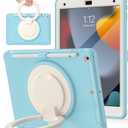 BATYUE Case for iPad 7th/8th/9th Gen 2019/2020/2021: Professional Shockproof 10.2" Cover with Screen Protector, Pencil Holder, 360 Rotating Stand  Kid-Friendly, FrozenBlue