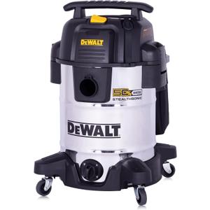 DEWALT 10 Gallon STEALTHSONIC Wet Dry Vacuum, DXV10S-QT Newest Noise Reduction Shop Vac, Ultra Quiet Shop Vacuum Wet and Dry for Home, Garage, Car, Workshop, Stainless Steel Tank, 5 Peak HP