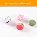Cat Interactive Box Puzzle Toy with 3 Small Balls and 1 Bell Indoor Hunting Exercise Toy for Kittens Natural Wood Material