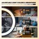 20-Inch Wall Mounted Fan with Lights and Remote Control for Indoor, Black
