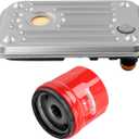 Transmission Filter Kit Compatible with Allison 1000 2000 Series,Fit for 6.6L Duramax Diesel 2001-2010 Chevy Silverado/GMC Sierra 2500HD Internal Shallow & Spin-On Filter Replaces 29539579 29537965