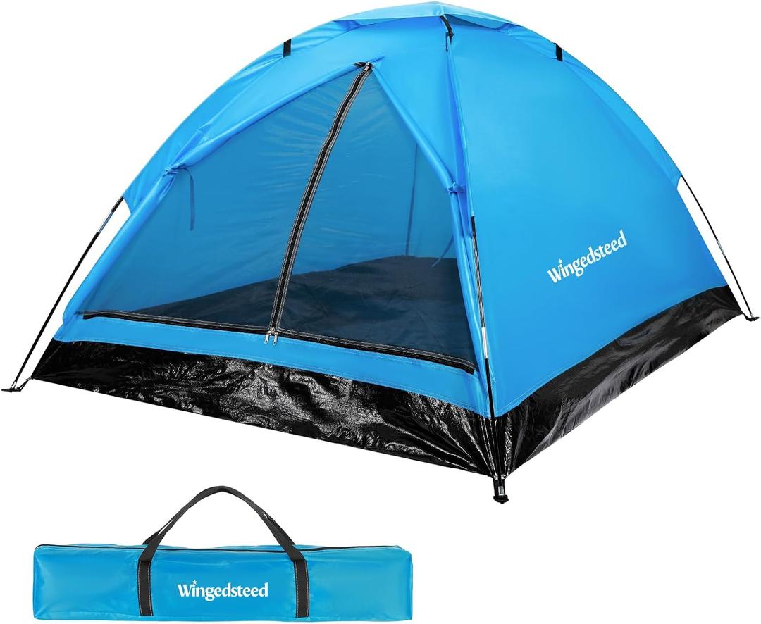 Wingedsteed 2 Person Camping Tent Waterproof Portable Dome Tent for Hiking Backpacking, Easy Setup with Rainfly and Carry Bag, 74.8"L x 57.08"W x 39.37"H