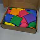 Jenaai 48 Pcs Nylon Bean Bags Colorful Bean Bag, 2.6" x 2.6" Tossing Cornhole Bags