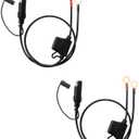 Bates- SAE Battery Connector, SAE to O Ring Terminal Harness, 2 Pin Battery Connector, 2 FT, 2 Pack, 18AWG