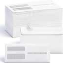 300 Pcs 1099 Nec Tax Form Envelopes Fits 3 Part 1099 Nec 2025 Forms 8-6/7" x 3-6/7" Self Adhesive Double Window Security Envelopes