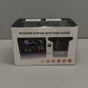 Digital Rain Gauge and Weather Station, Wireless Rain Gauge Outdoor, Home Weather Stations Wireless Indoor Outdoor with Thermometer, Barometer, Hygrometer, Atomic Clock, Weather Forecast and Alerts