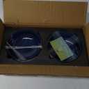 vicrays Ceramic Salad Bowls Set for Kitchen, Serving - 32 Ounce Soup Bowls, Pasta Bowls, Chip Resistant, Dishwasher Microwave Safe, Large, Fluted, stoneware, Set of 6 (Blue)