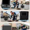Sanyipace Sewer Camera, 5" IPS HD Pipe Inspection Camera,Built-in 32GB DVR with Microphone and Speaker, 8 LED Lights,IP68 Waterproof Drain Camer for Sewer Line, Home, Duct Drain Pipe Plumbing