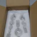 Glasseam Glass Candle Stick Holder: Clear Taper Candle Holders Set of 3 Modern Candlestick Holders for Taper Candles Decorative Candle Holders for Table Centerpiece Wedding Party Christmas Decorations