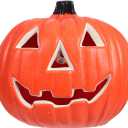 Halloween Pumpkin Light Battery Operated Halloween Jack-O-Lantern Light Up Pumpkin Face for Home Indoor Outdoor