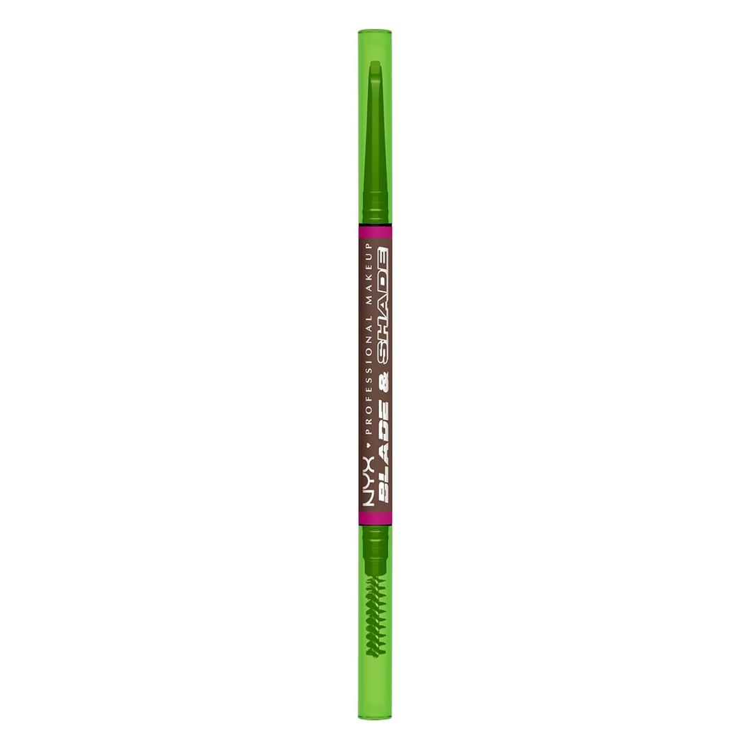 NYX PROFESSIONAL MAKEUP Blade & Shade Brow Pencil, Nano Mechanical Eyebrow Pencil, Up to 16HR Make Up Wear - Brunette (0.002 Ounce (Pack of 1))