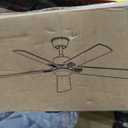 LITBM 52" Ceiling Fans with Light and Remote, Super Quiet 6-Speed Ceiling fan with 3CCT Dimmable Light for Indoor and Outdoor, Reversible, White and Wood?