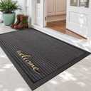 DEXI Front Door Mat Outside Entrance 36x60 Welcome Rubber Entry Doormat