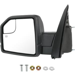JDMSPEED Left Driver Side View Mirror Compatible with 2015-2020 Ford F150 with Heated Turn Signal Power Glass Puddle Lights Clearance Lamp (9 Pins)