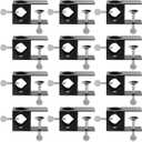 Ferraycle 12 Pcs Deck Torch Clamp Metal Black Torch Mount Holder Outdoor Pole Clamp Universal Porch Rail Accessory