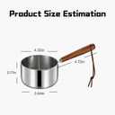 Butter Warmer Small Sauce Pan - 350ml Milk Pot for Stovetop, Electric & Gas Cooktops, Multipurpose Mini Cooking Pot