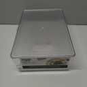 Oggi Clear Stackable Storage Bin with Lid - Ideal for Kitchen, Pantry, Cabinet, Bathroom, Bedroom, Kids, Refrigerator, Freezer. With Handles - Organize Jars, Packets, Snacks, Pasta - 12x8x4