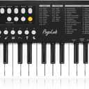 POGOLAB MK1 37 Keys Kids Keyboard Piano, Mini Portable Multi-Function Piano with Excellent Sound Quality, Built-In Speaker & LED Display, Small Electric Music Keyboard Gift for Beginners (Black)