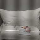 Three Geese White Goose Feather Cotton Pillows Queen Size Set of 2 - Soft 600 Thread Count Organic Cotton Cover, Soft Goose Feather Down Pillows for Side and Back Sleepers, 20x28inches