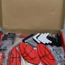 Indoor Basketball Hoop for Kids, Remote Control Basketball Hoop Indoor with Electronic Scoreboard/7-Color LED Lights/2 Modes/3 Balls, Foldable Design, Cool Basketball Gifts for Boys 8-12 (Red)