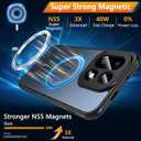 Hensinple Magnetic for OnePlus 15 Case, with OnePlus 15 Screen Protector, [Compatible with MagSafe] Translucent Matte Shockproof Military Grade Protection Cover Phone Case for OnePlus 15 5G(Black)