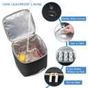 Breastmilk Cooler Bag with Ice Pack Fits 4 Baby Bottles Up to 9 Ounce, Baby Bottle Cooler Bag Suitable for Nursing Mom Daycare, Black