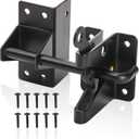 Self-Locking Gate Latch, Carbon Steel Heavy Duty Post Mount, 5.5" Door Security Latches, Automatic Gravity Gate Latch for Wooden Fence, Shed, Garden, Yard
