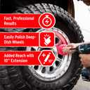 Mothers PowerBall 2, Polishing Tool with 10 Quick Swap Bit Drill-Powered, Polishes Deep-Dish Wheels & Tight Areas with Ease, Delivers Fast & Unmatched Shine (05143)