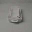 Dafuceramic Casserole Dishes for Oven, Baking Dishes, Ceramic Bakeware Sets of 4, Rectangular Baking Pan Set with Handles for Baking, Casserole, Kitchen, Wedding Gift, White